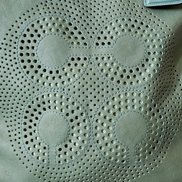 Coach Vintage Leather Seafoam Green Bag with Carrying Handles - Picture 5 of 9